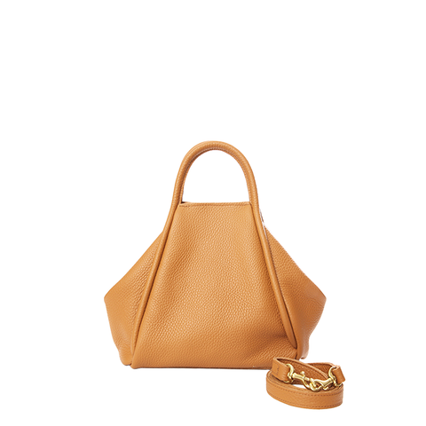 Taya Top Handle Crossbody in Miel Buffalo Cowhide