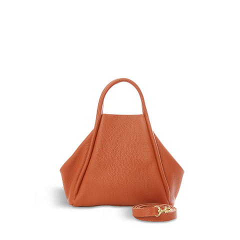 Taya Top Handle Crossbody in Auburn Buffalo Cowhide