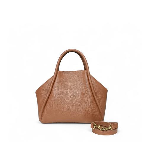 Taya Top Handle Crossbody in Caramel Italian Buffalo Cowhide