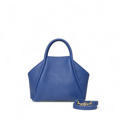 Taya Top Handle Crossbody in Lapis Italian Buffalo Cowhide