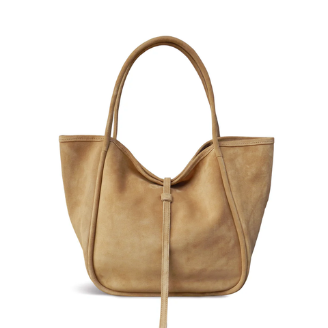 Ellis Hobo Tote in Pane Italian Leather Backed Suede - Restocked!