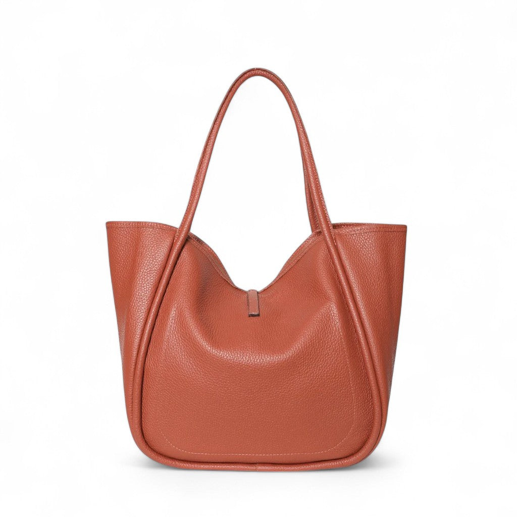 Ellis Hobo Tote in Auburn Buffalo Cowhide with Woven