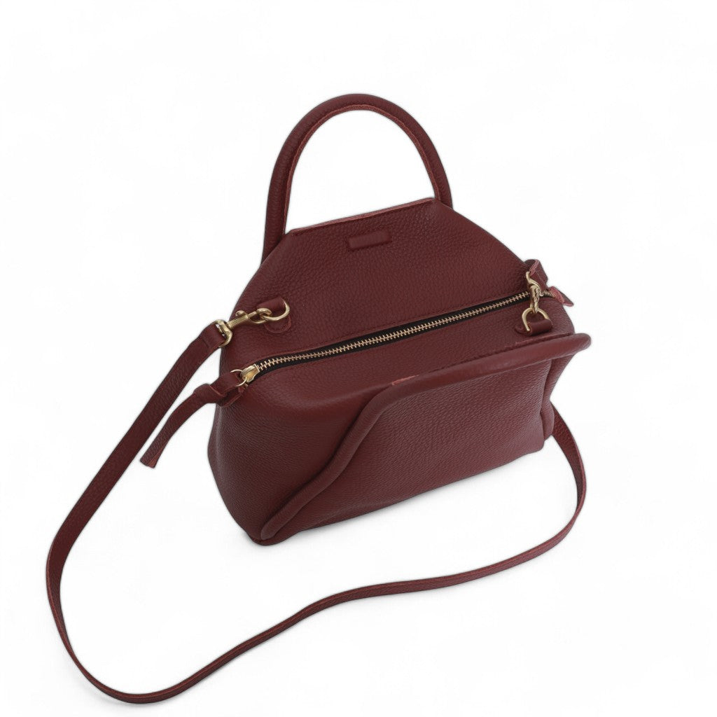 Taya Top Handle Crossbody in Barolo Italian Buffalo Cowhide