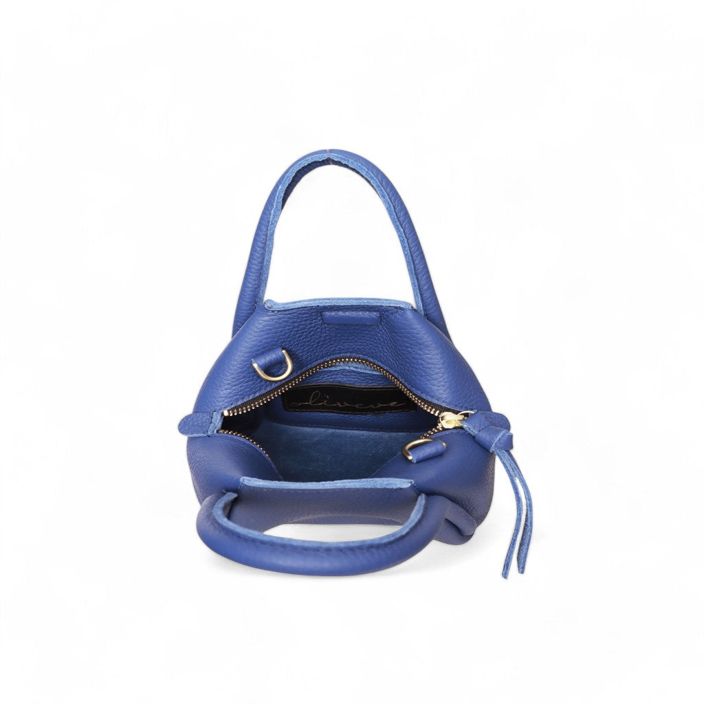 Mini Taya Top handle Crossbody in Lapis Italian Buffalo Cowhide