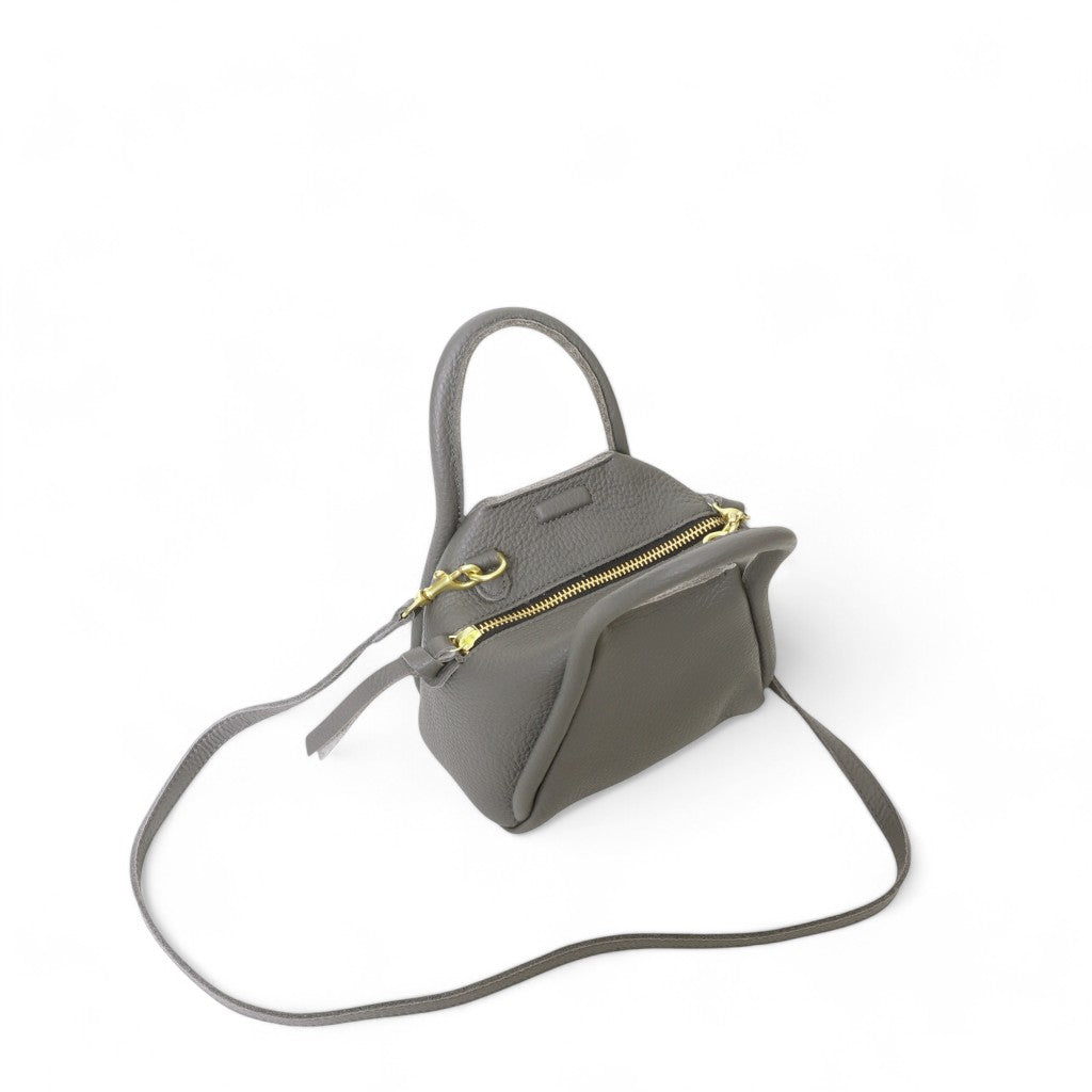 Mini Taya Top handle Crossbody in Shadow Italian Buffalo Cowhide