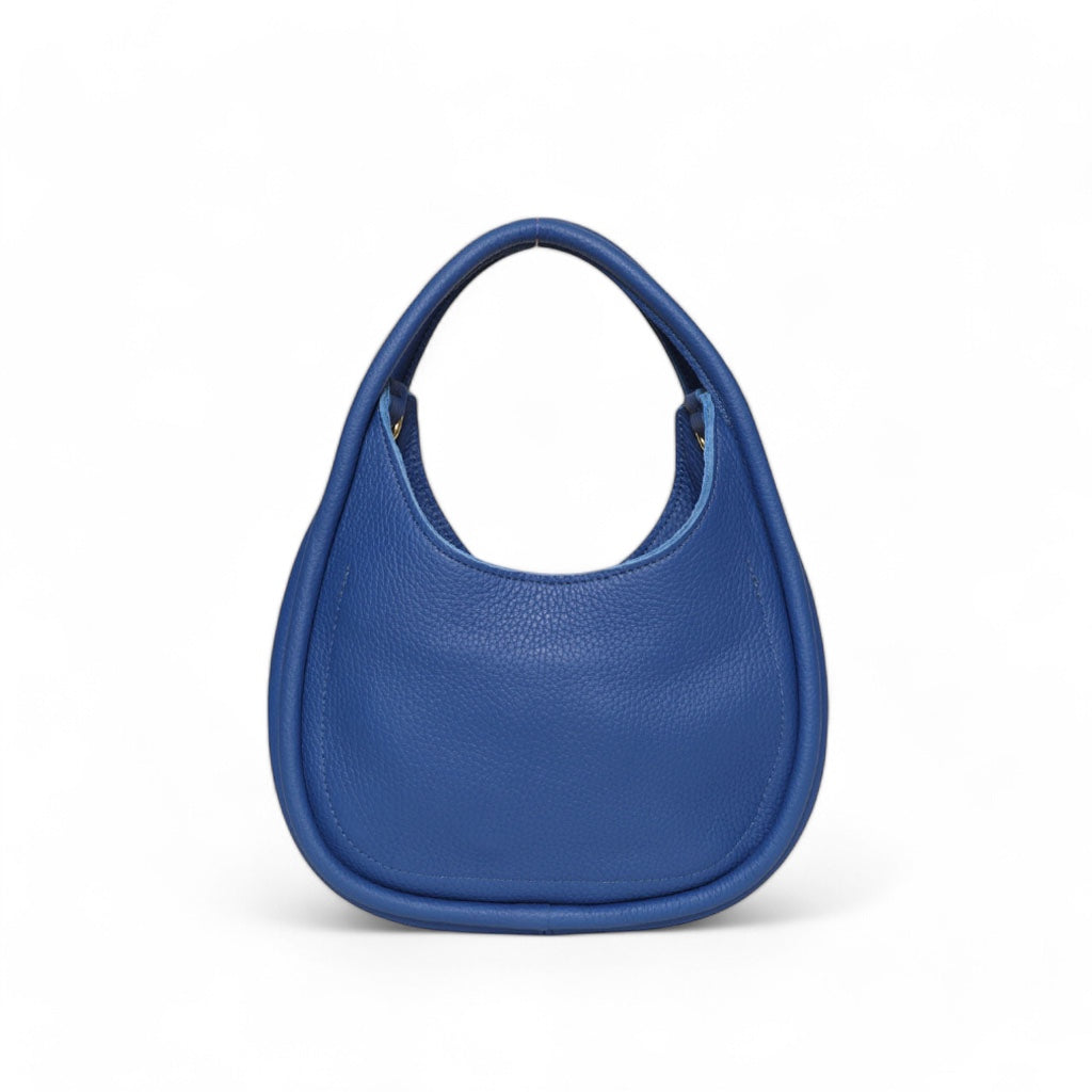 Emilia Top Handle Crossbody in Lapis Italian Buffalo Cowhide