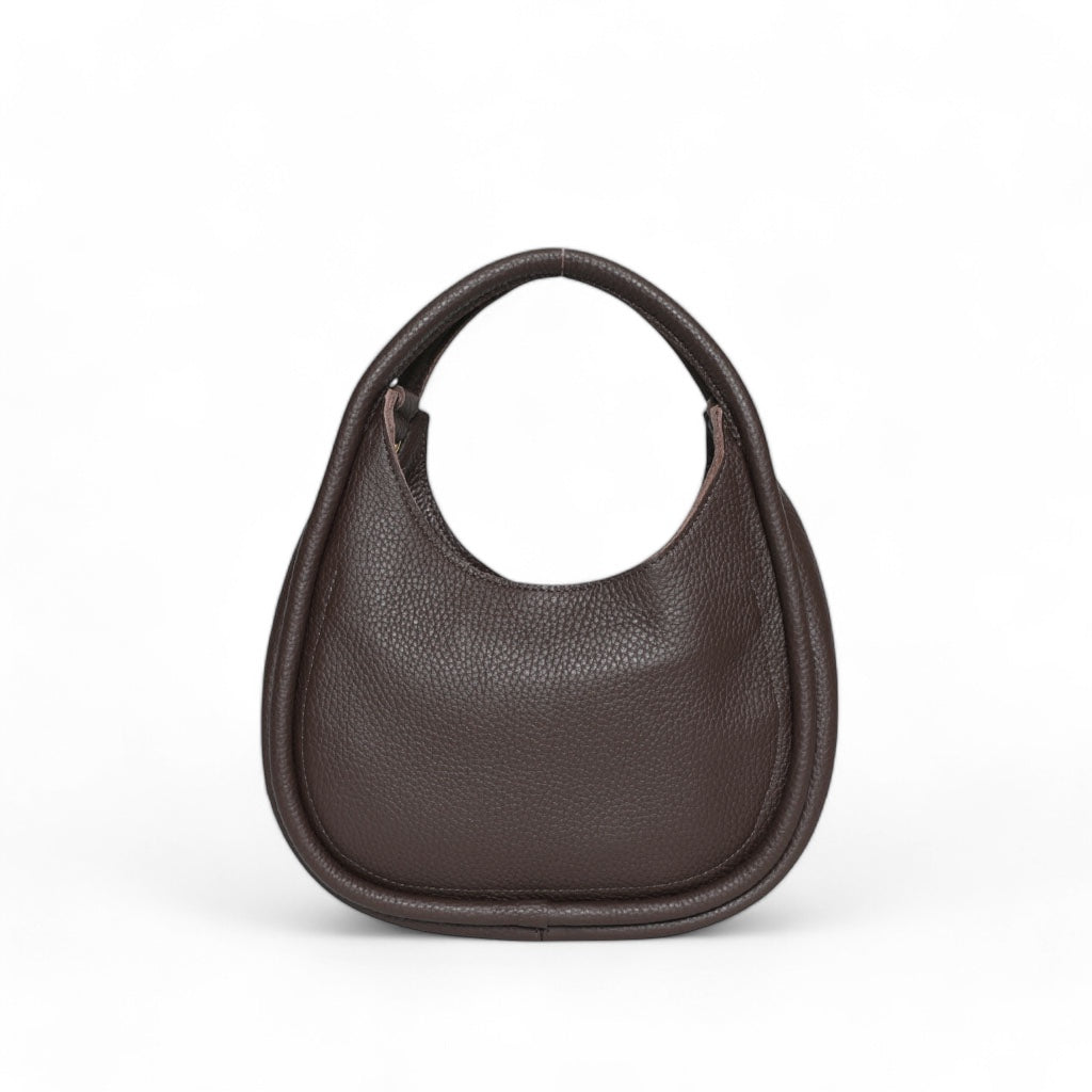 Emilia Top Handle Crossbody in Chestnut Italian Buffalo Cowhide