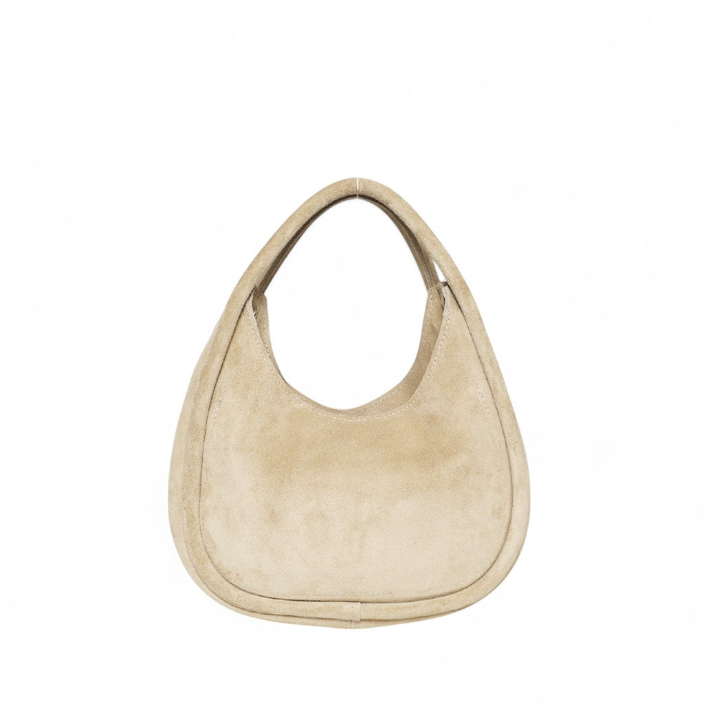 Emilia Top Handle Crossbody in Macadamia Italian Suede