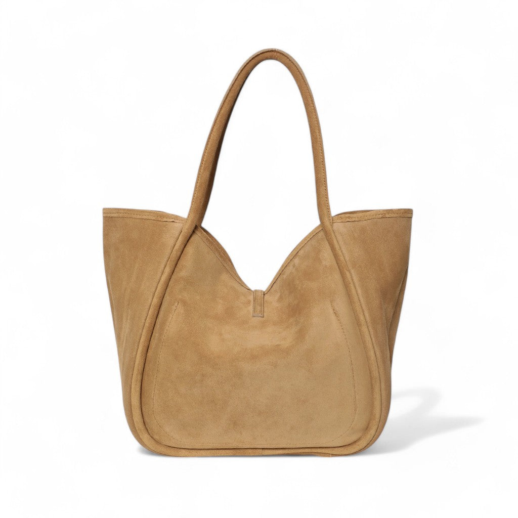 Ellis Hobo Tote in Pane Italian Suede with Woven