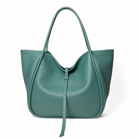 Ellis Hobo Tote in Teal Buffalo Cowhide