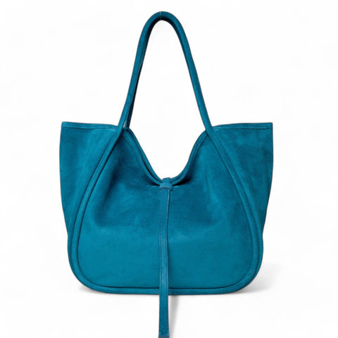 Ellis Hobo Tote in Ischia Italian Leather Backed Suede