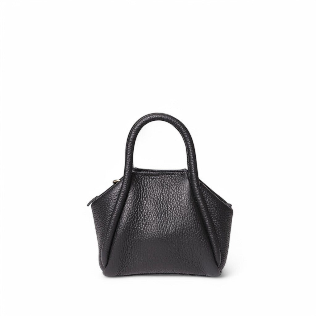 Mini Taya Top handle Crossbody in Black Italian Buffalo Cowhide