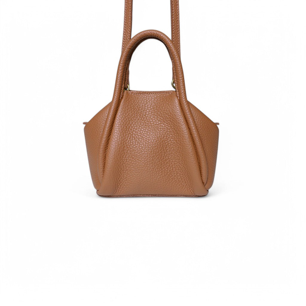 Mini Taya Top Handle Crossbody in Caramel Italian Buffalo Cowhide