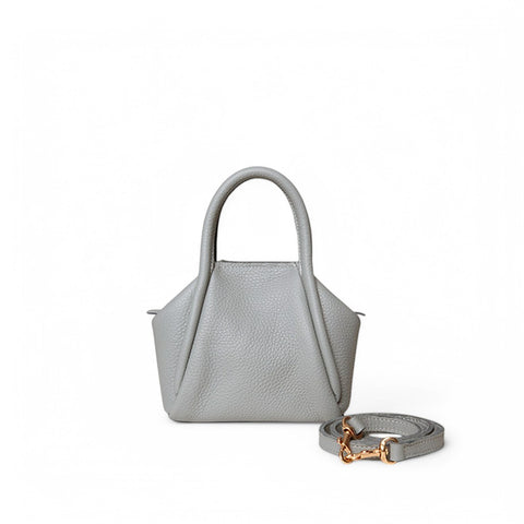 MINI Taya Top handle Crossbody in Grigio Italian Buffalo Cowhide