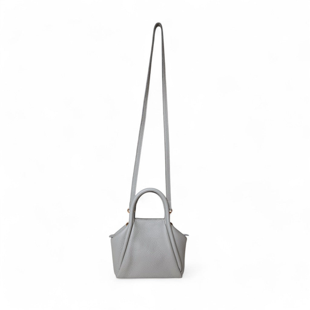 MINI Taya Top handle Crossbody in Grigio Italian Buffalo Cowhide