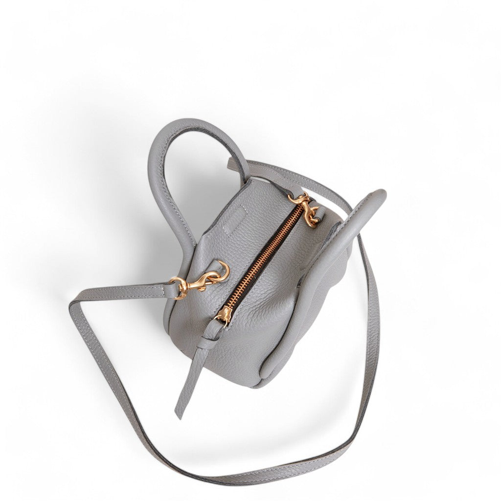 MINI Taya Top handle Crossbody in Grigio Italian Buffalo Cowhide