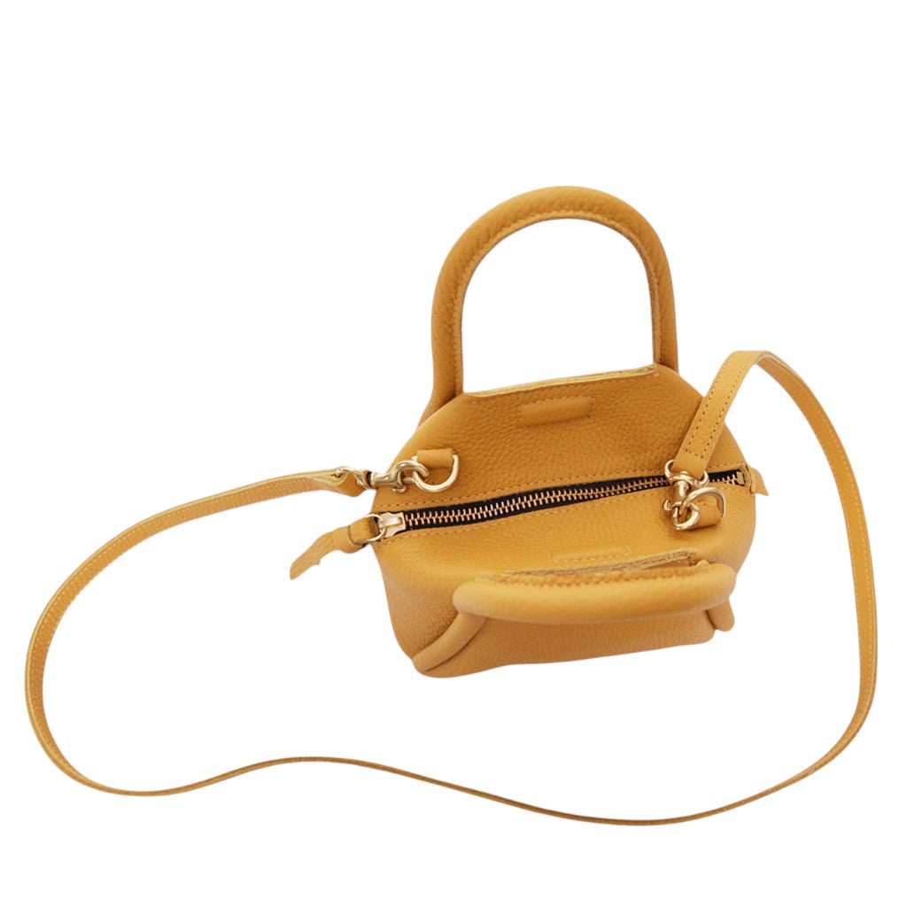 MINI Taya Top handle Crossbody in Marigold Italian Buffalo Cowhide