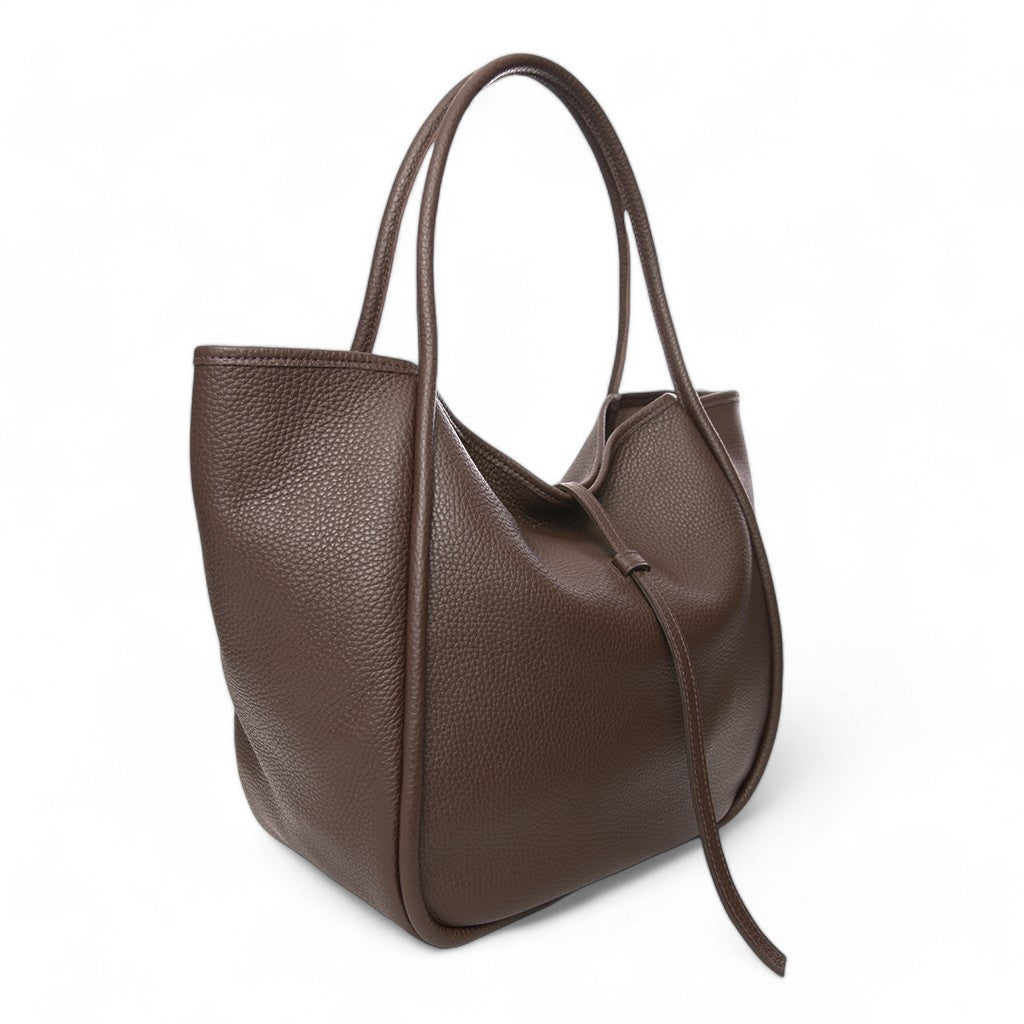 Ellis Hobo Tote in Chestnut Buffalo Cowhide