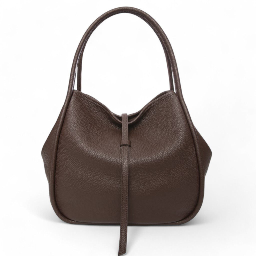 Ellis Hobo Tote in Chestnut Buffalo Cowhide