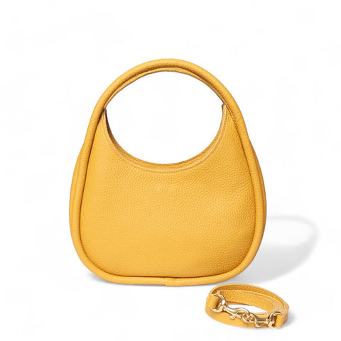 Emilia Top Handle Crossbody in Marigold Italian Buffalo Cowhide