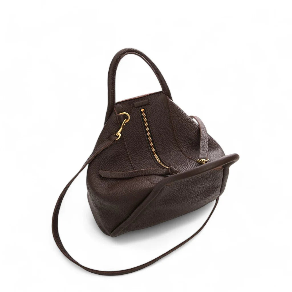 Original Taya Top Handle Crossbody in Chestnut Italian Buffalo Cowhide Leather