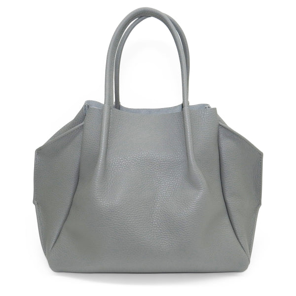 Zoe Tote in Grey Pebble Cowhide Leather – oliveve