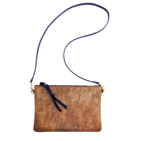 Queenie Crossbody in Brindle Haircalf