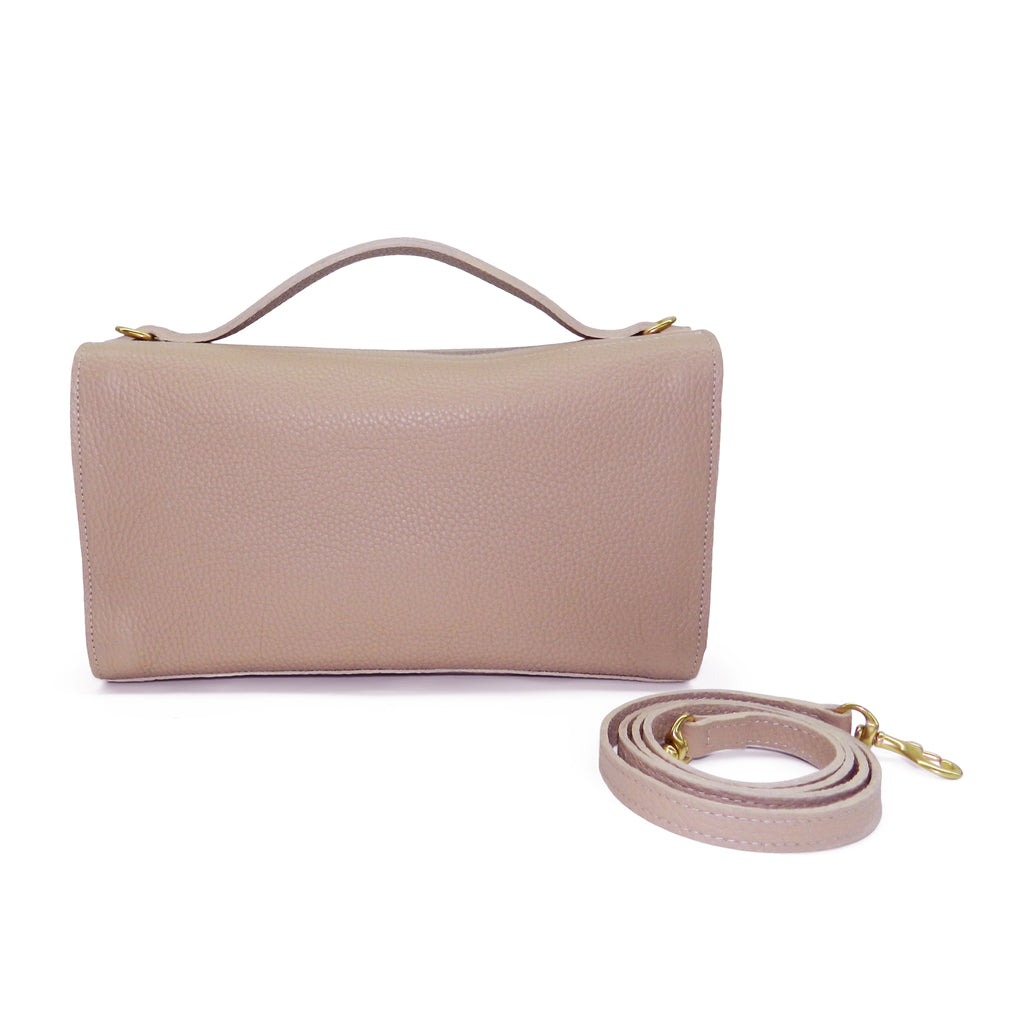 Sadie Satchel in Cappuccino Buffalo Leather