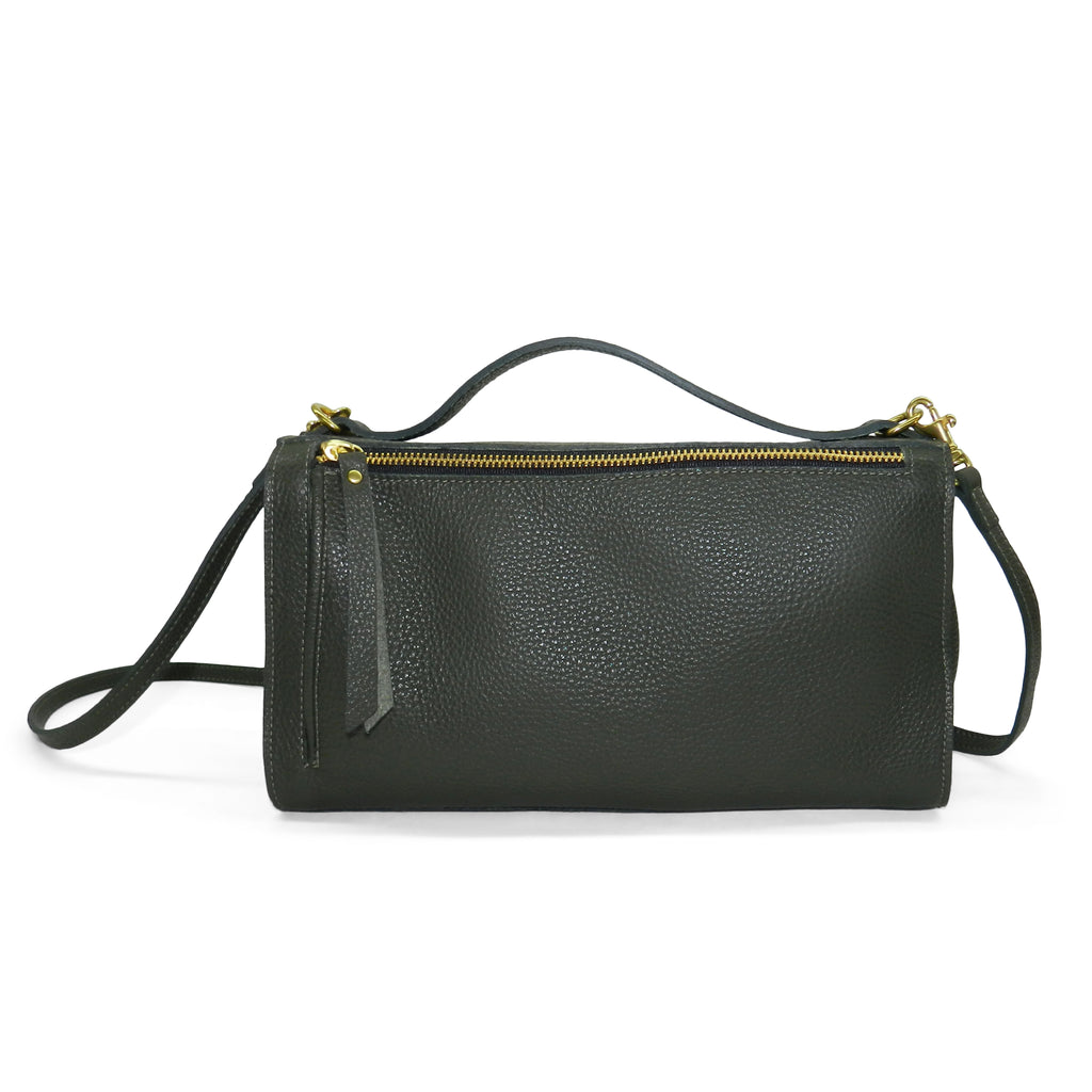 Sadie Satchel in Forest Pebble Leather