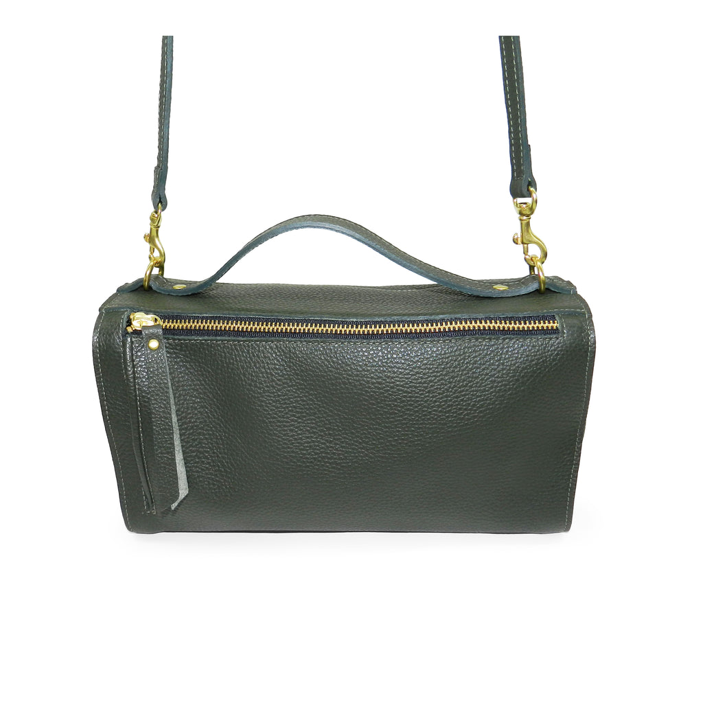 Sadie Satchel in Forest Pebble Leather