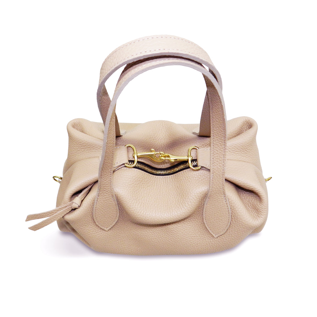 Sutton Convertible Satchel in Cappuccino Buffalo Cowhide Leather